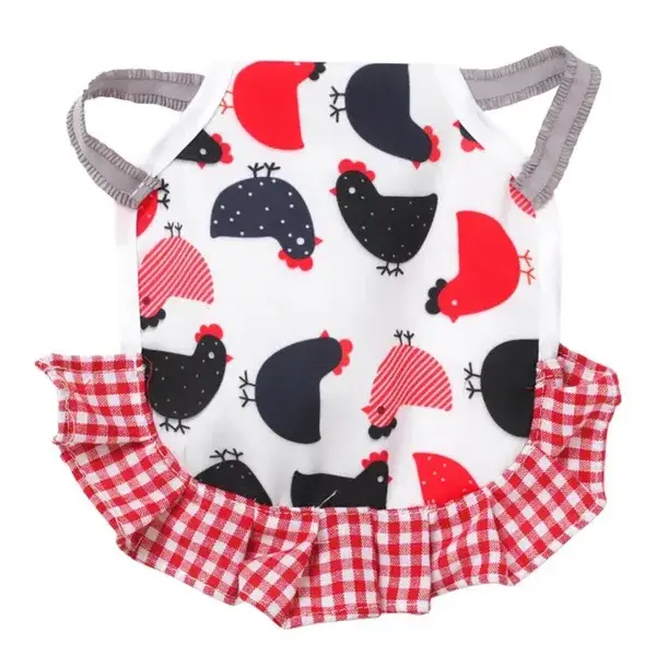 Little Red Hen - Gingham Laced Hen Saddles